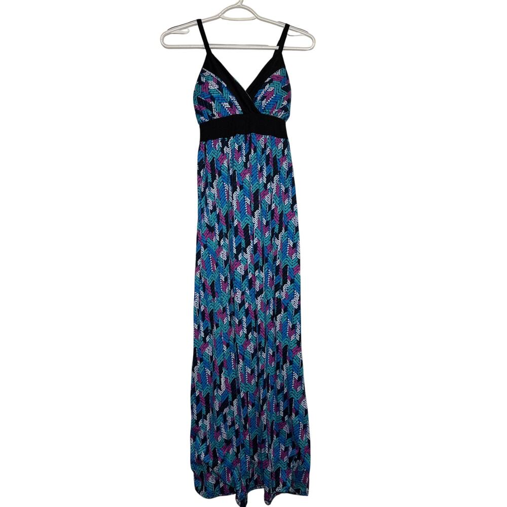 Allison Brittney babydoll empire waist maxi‎ sundress womens small stretch y2k